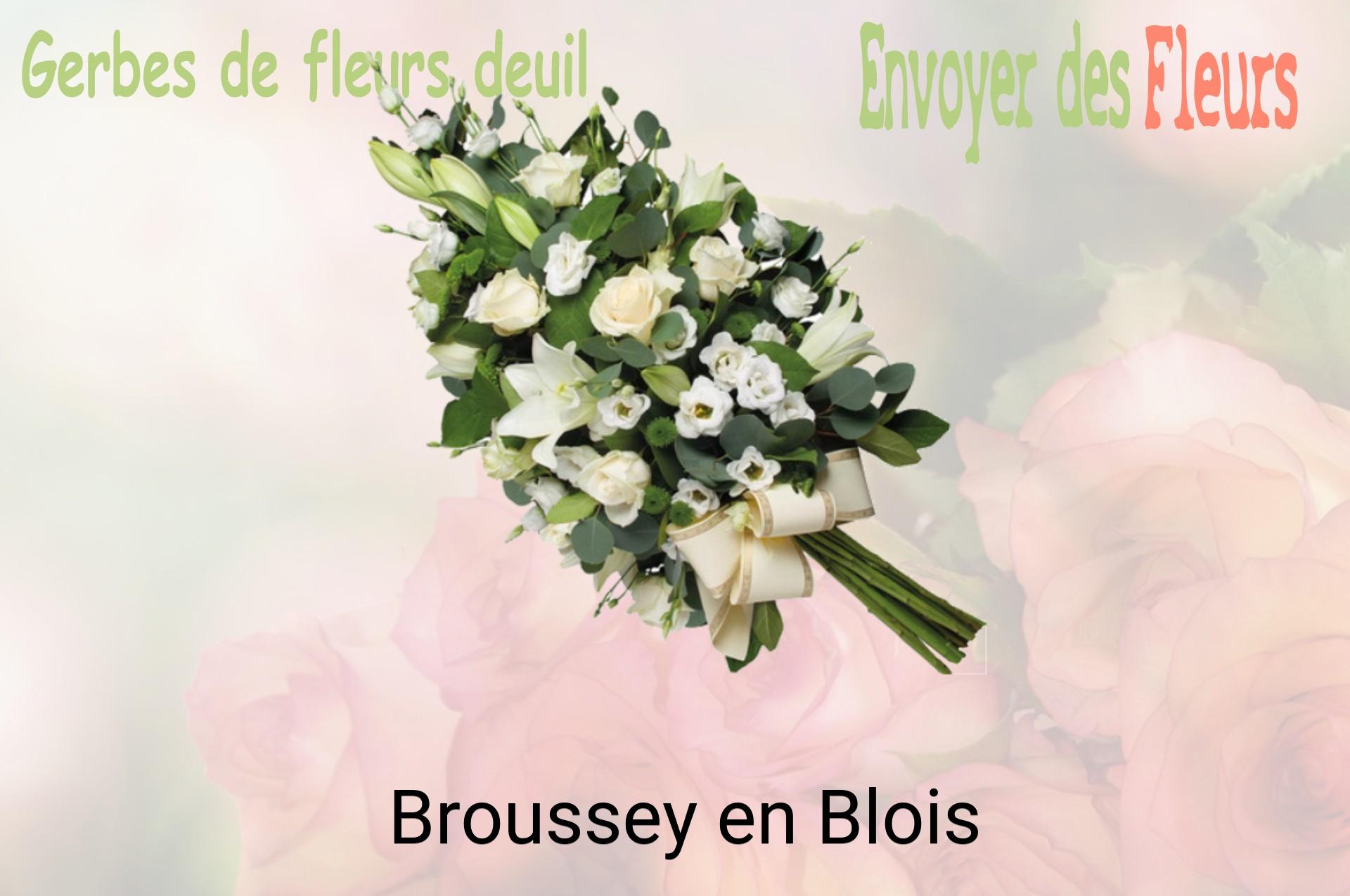 Gerbe de fleurs de deuil livrée à Broussey-en-Blois